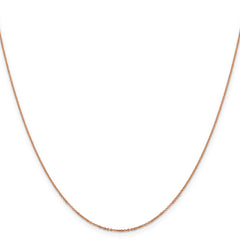 14K Rose Gold 1.1mm Flat Cable Chain