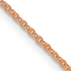 14K Rose Gold 1.1mm Flat Cable Chain