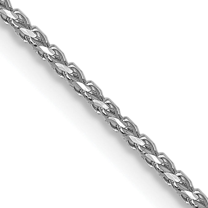 14K White Gold 1mm D/C Open Franco Chain