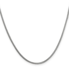 14K White Gold 1.25mm Franco Chain