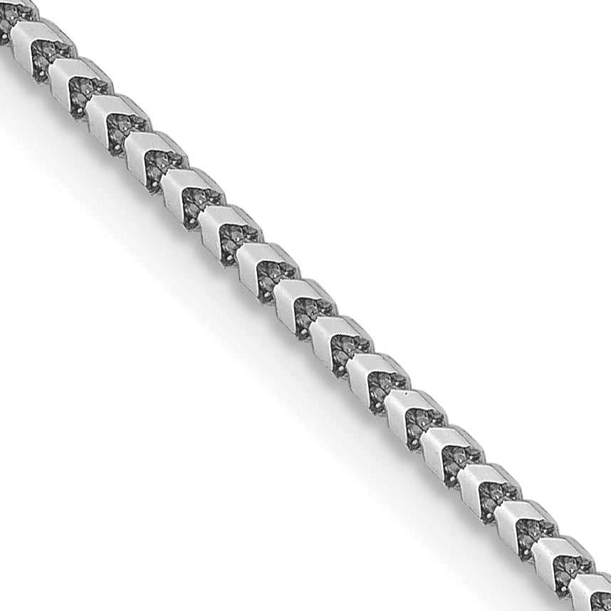 14K White Gold 1.25mm Franco Chain