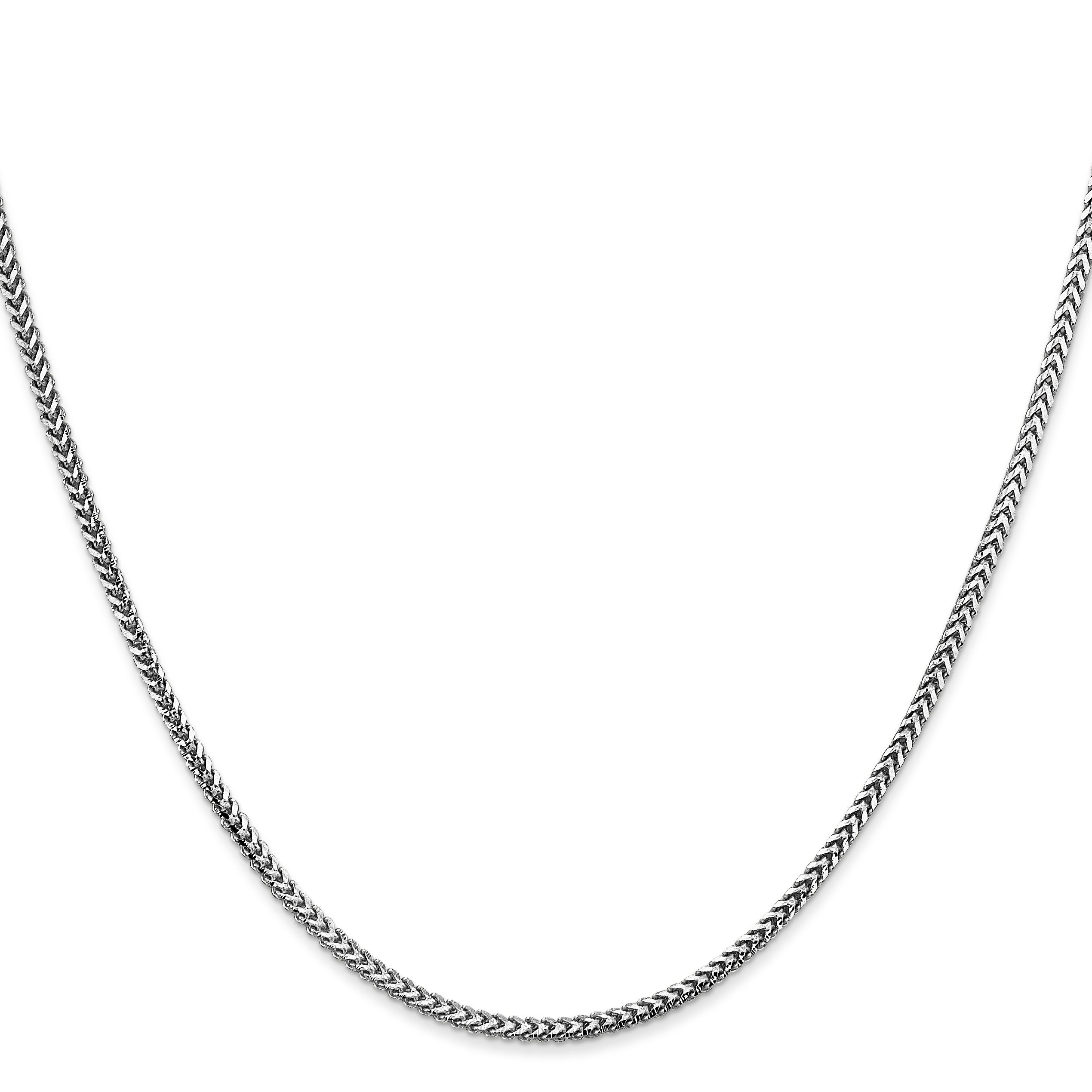 14K White Gold 1.5mm Franco Chain