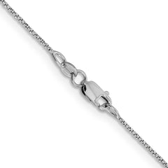 14K White Gold .9mm D/C Twisted Box Chain