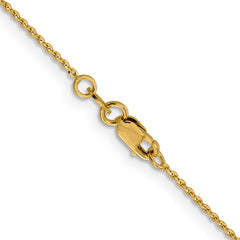 14K 1.15mm D/C Oval Link Chain