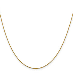 14K .9mm D/C Twisted Box Chain