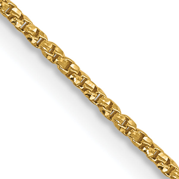 14K .9mm D/C Twisted Box Chain