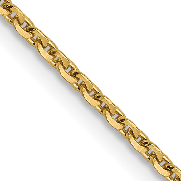 14K 1.40mm D/C Oval Link Chain