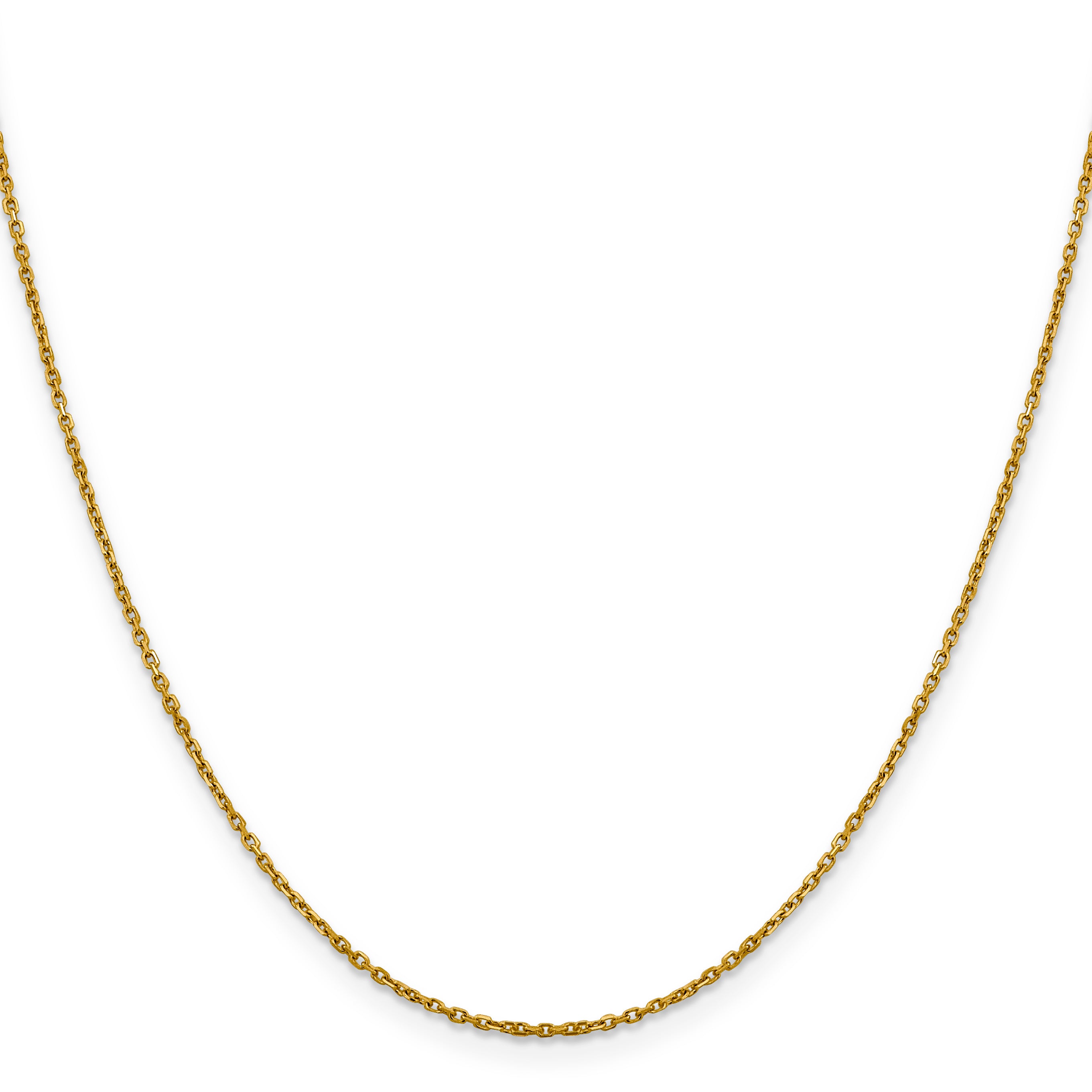 14K 1.25mm D/C Rolo Chain