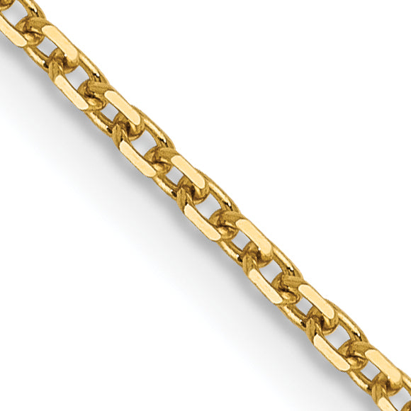 14K 1.25mm D/C Rolo Chain