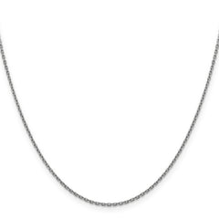 14K White Gold 1.5mm D/C Rolo Chain