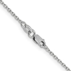 14K White Gold 1.5mm D/C Rolo Chain