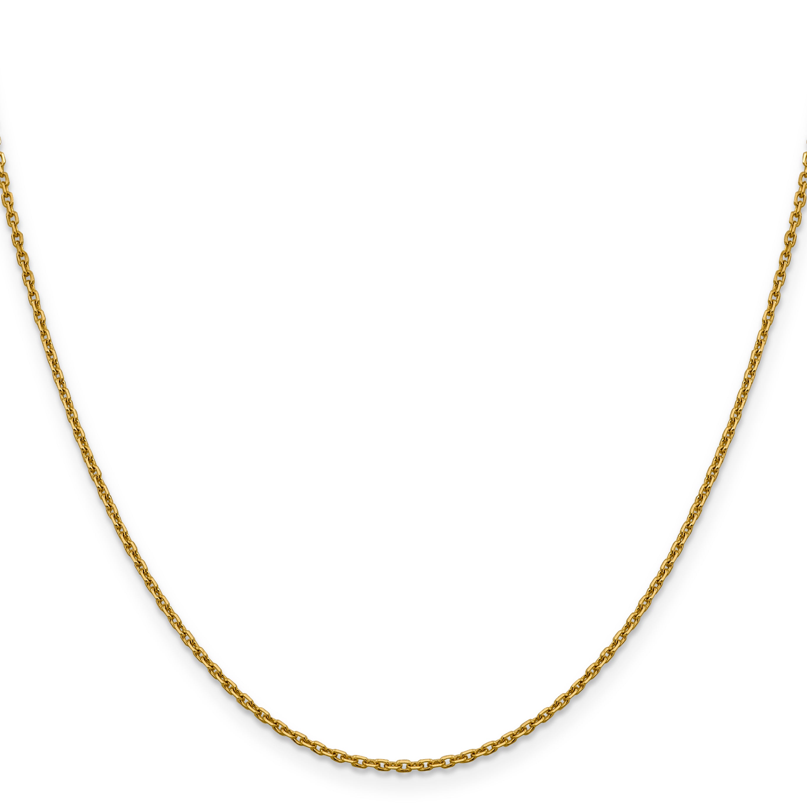 14K 1.5mm D/C Rolo Chain