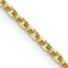 14K 1.5mm D/C Rolo Chain