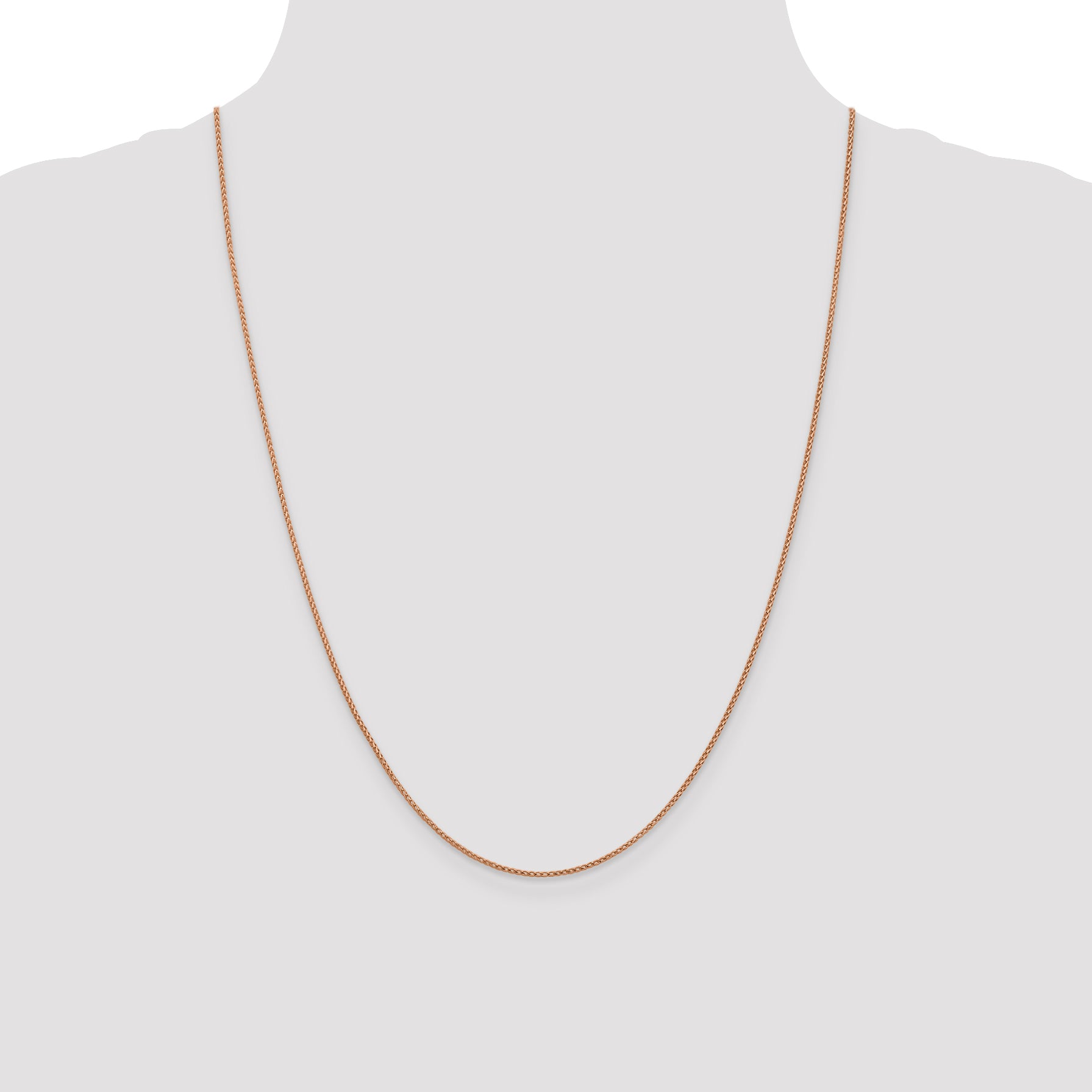 14K Rose Gold 1mm D/C Open Franco Chain