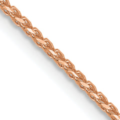 14K Rose Gold 1mm D/C Open Franco Chain