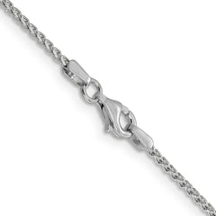 14K White Gold 1.4mm D/C Open Franco Chain