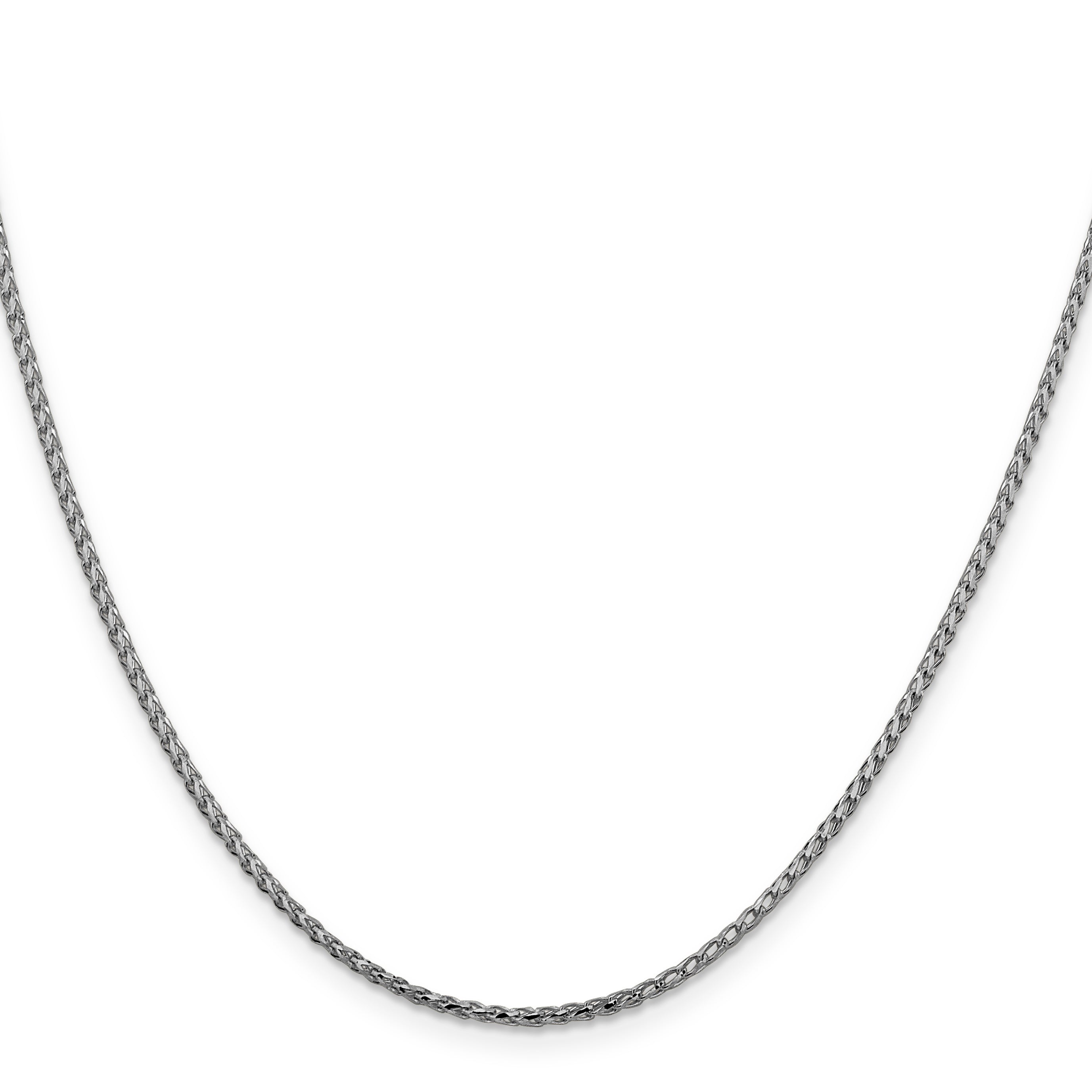 14K White Gold 1.6mm D/C Open Franco Chain