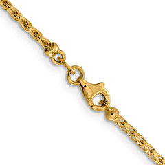 14K 2.1mm D/C Open Franco Chain