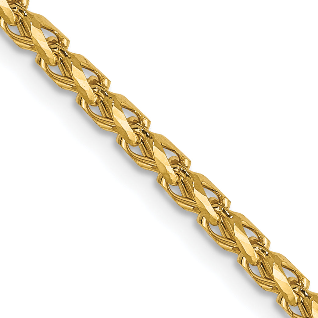 14K 2.1mm D/C Open Franco Chain