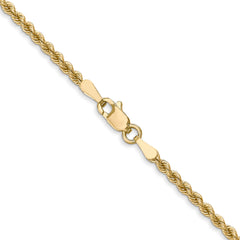 14K 2.25mm Solid Regular Rope Chain