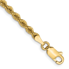 14K 2.75mm Solid Regular Rope Chain