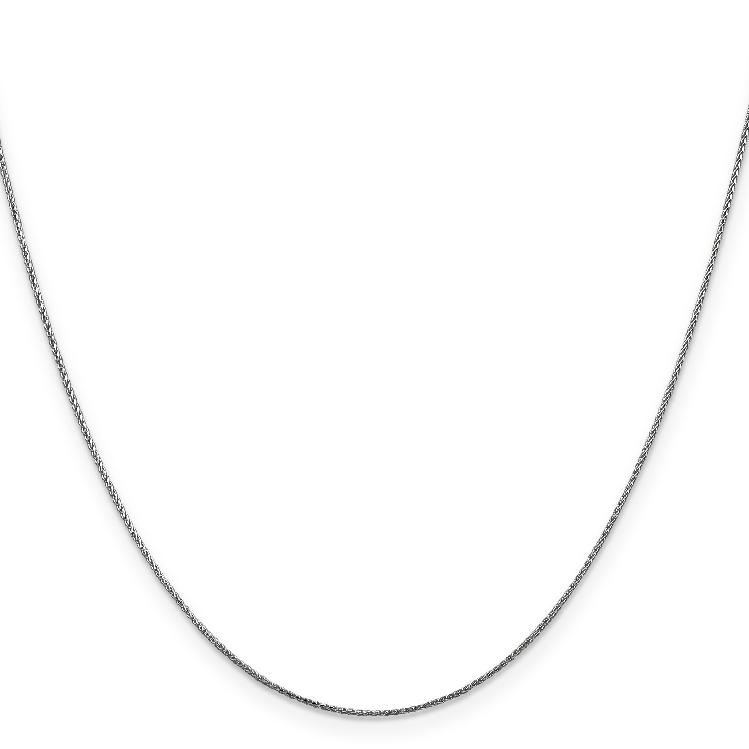 14K White Gold .65mm D/C Spiga Chain