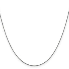 14K White Gold .65mm D/C Spiga Chain