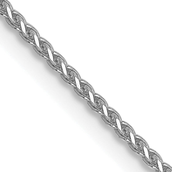 14K White Gold 1mm D/C Spiga Chain