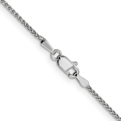 14K White Gold 1.2mm Solid D/C Spiga Chain