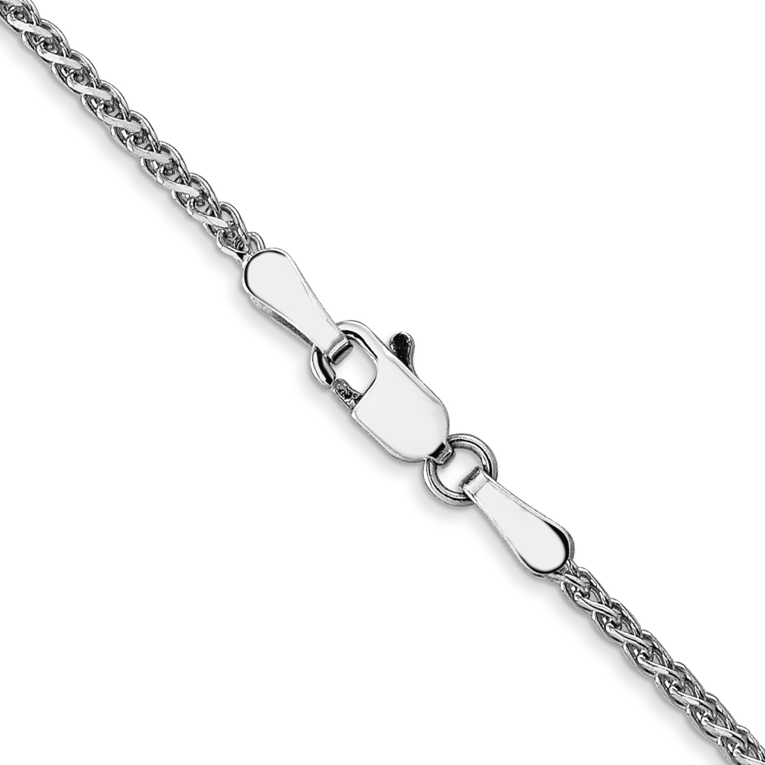 14K White Gold 1.4mm Solid D/C Spiga Chain