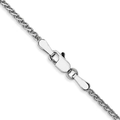 14K White Gold 1.4mm Solid D/C Spiga Chain