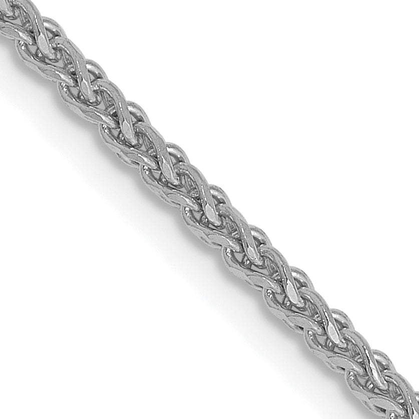 14K White Gold 1.4mm Solid D/C Spiga Chain