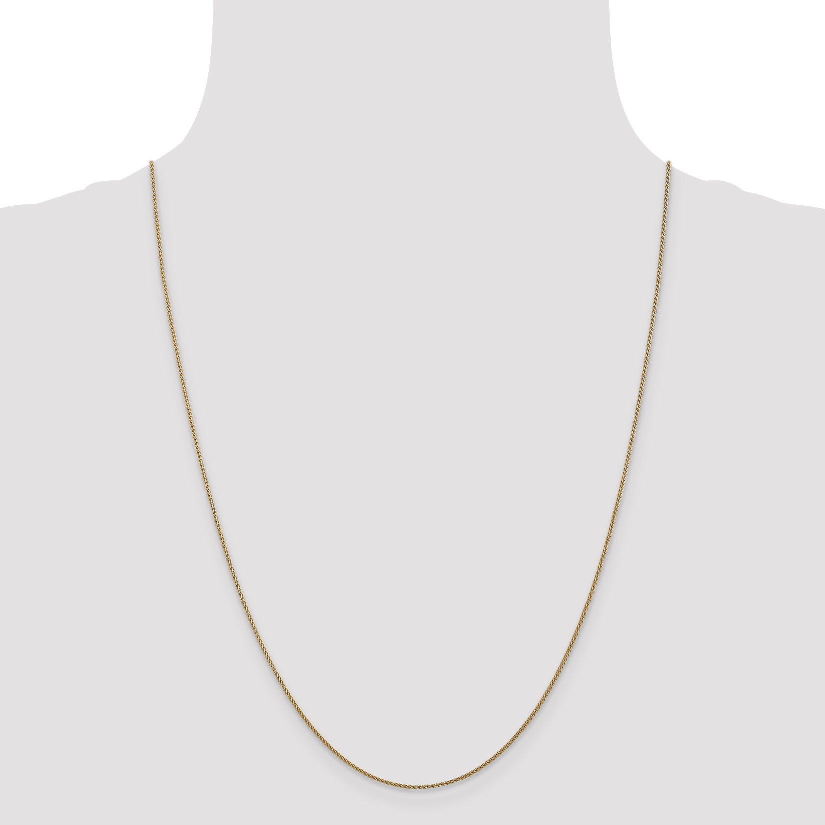 14K 1mm D/C Spiga Chain