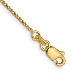 14K 1mm D/C Spiga Chain Anklet