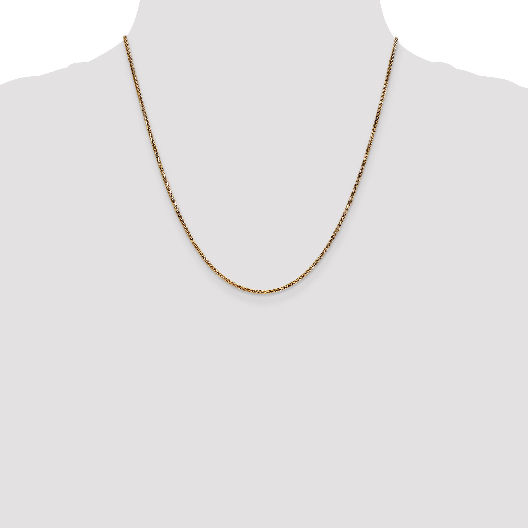 14K 1.4mm D/C Spiga Chain