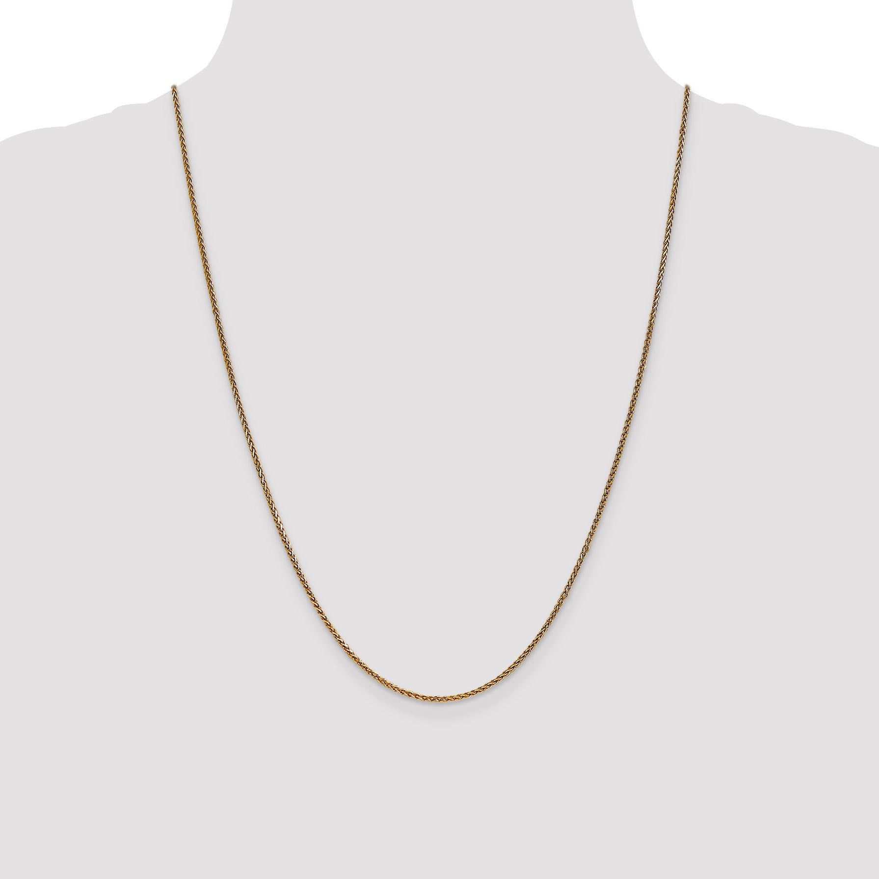 14K 1.4mm D/C Spiga Chain