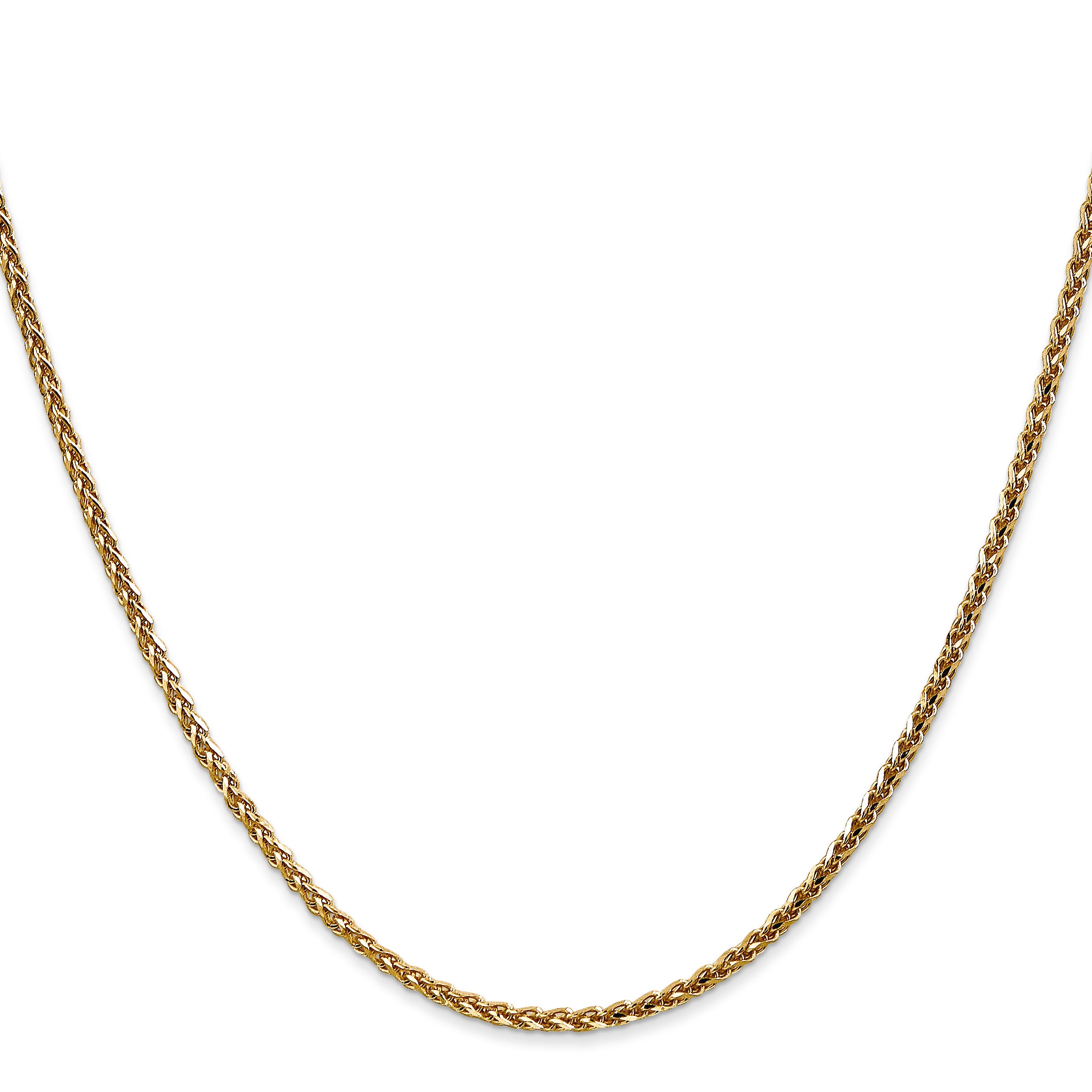 14K 1.8mm Solid D/C Spiga Chain