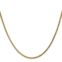 14K 1.8mm Solid D/C Spiga Chain