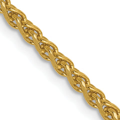 14K 1.8mm Solid D/C Spiga Chain