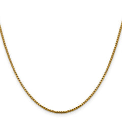 14K 1.85mm Semi-Solid D/C Round Box Chain