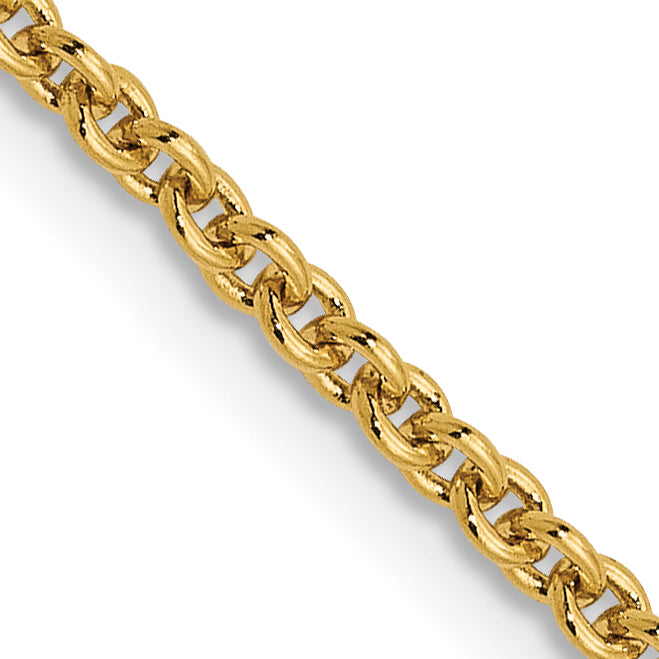 14K 1.8mm Round Cable Chain