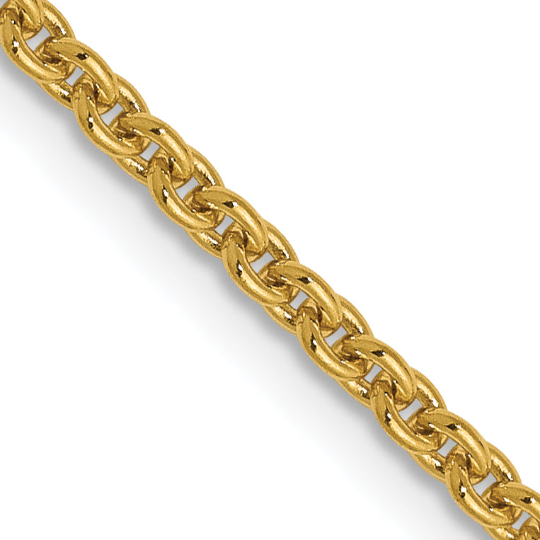 14K 1.95mm Round Cable Chain