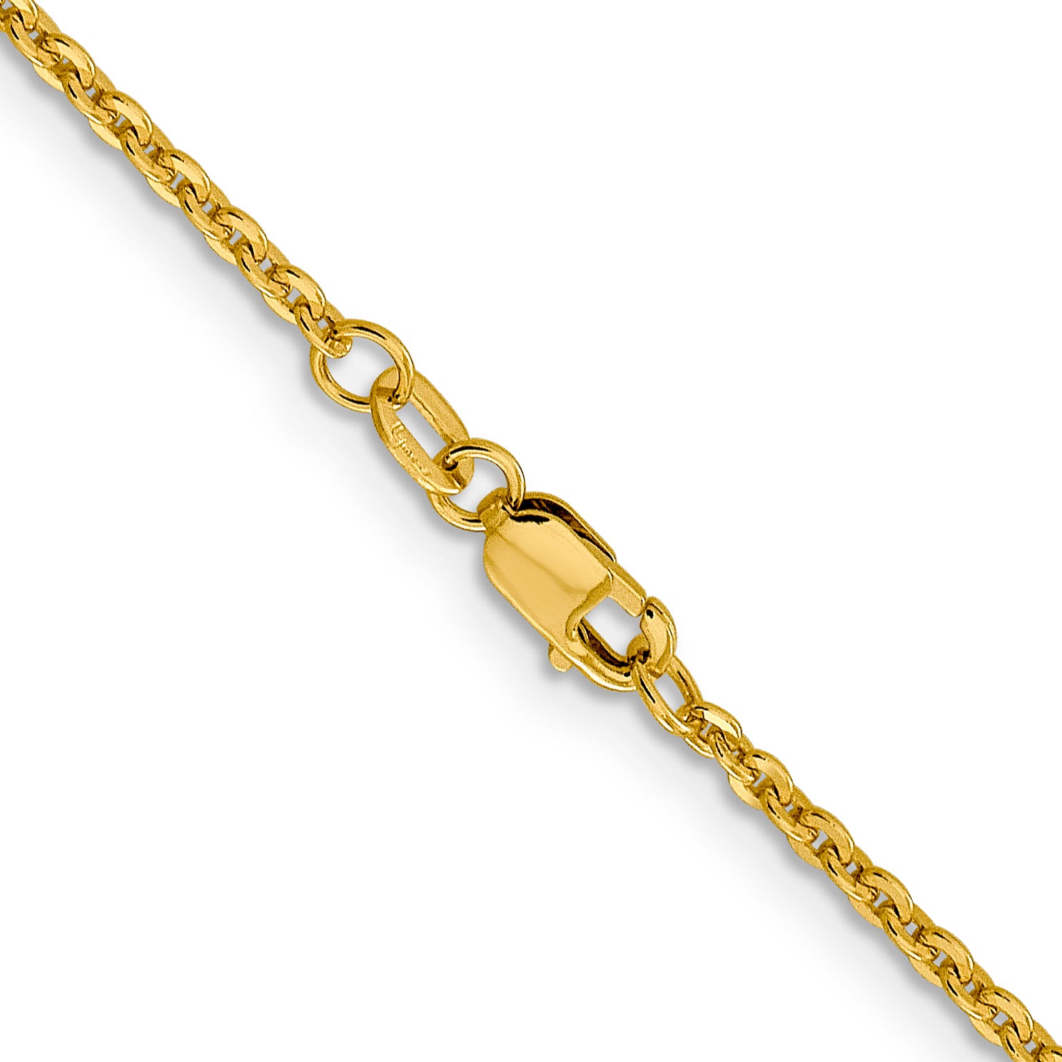 14K 1.95mm Flat Cable Chain