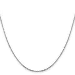 14K White Gold 1.95mm Flat Cable Chain