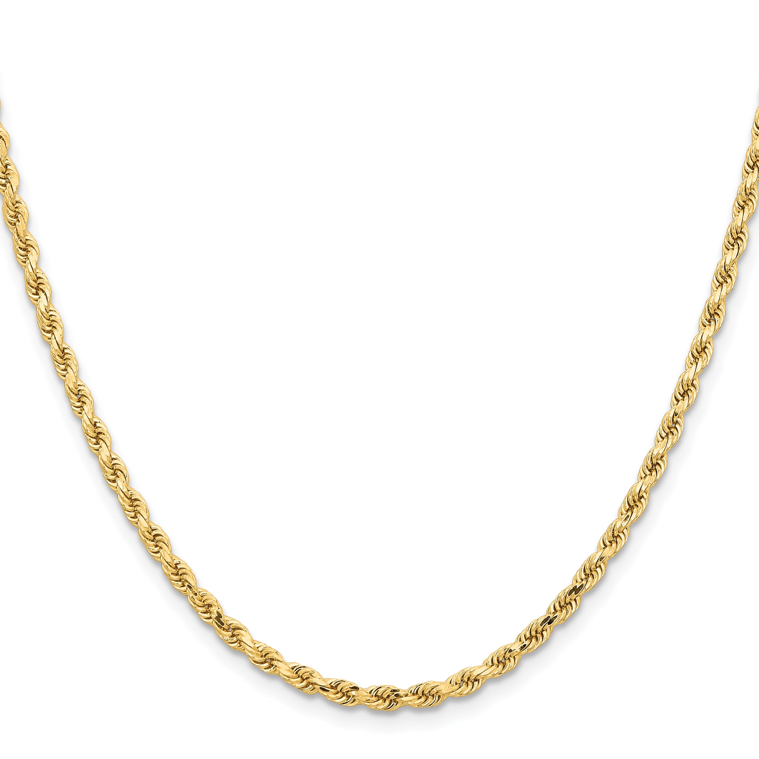 14K 3.25mm Diamond-Cut Rope Chain