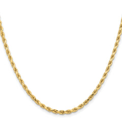 14K 3.25mm Diamond-Cut Rope Chain