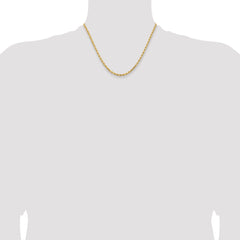 14K 3.25mm Diamond-Cut Rope Chain