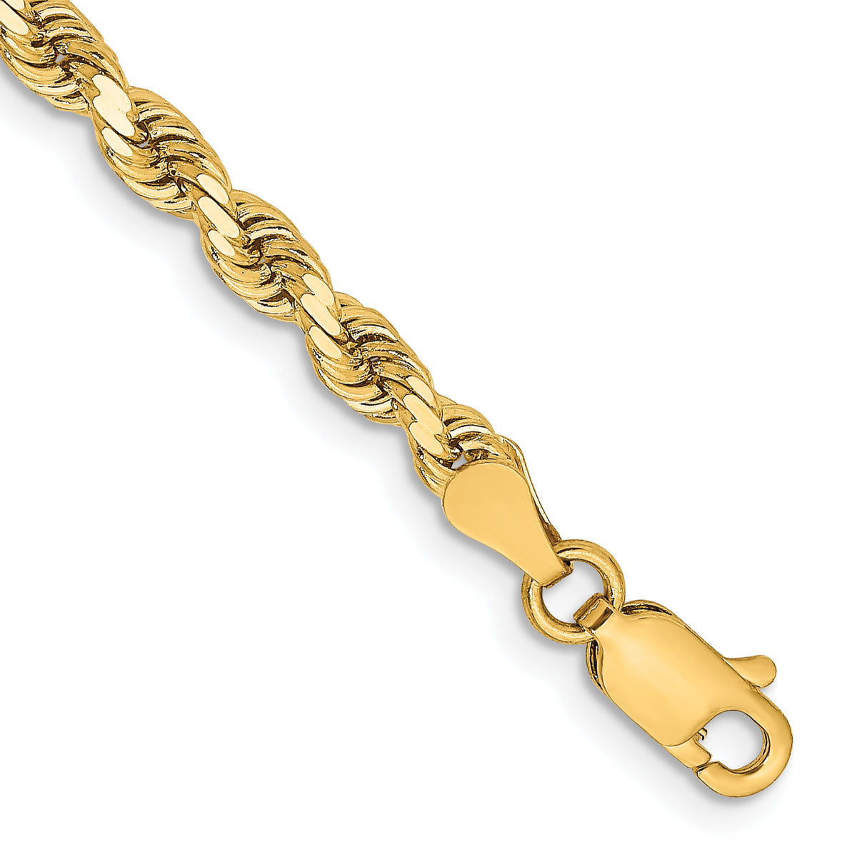 14K 3.25mm Diamond-Cut Rope Chain