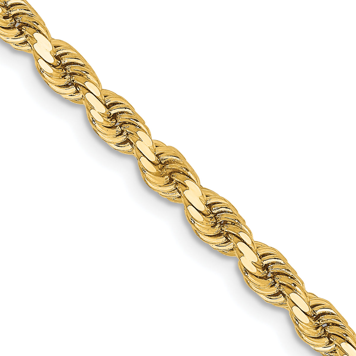 14K 3.25mm Diamond-Cut Rope Chain