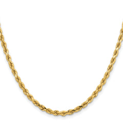 14K 3.75mm Diamond-Cut Rope Chain